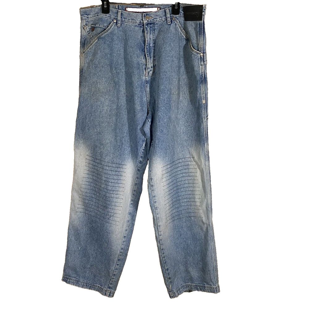 Vintage Vokal Wide Leg Jeans Y2K 90's Cargo Pockets Skateboarder Men's Sz 38
